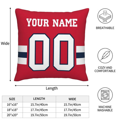 Custom New England Patriots Pillow Decorative Throw Pillow Case - Print Personalized Football Team Fans Name & Number Birthday Gift Football Pillows