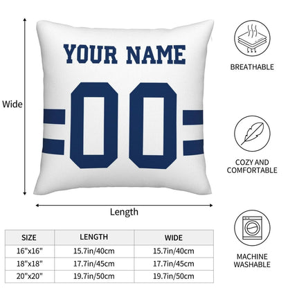 Custom IN.Colts Pillow Decorative Throw Pillow Case - Print Personalized Football Team Fans Name & Number Birthday Gift Football Pillows