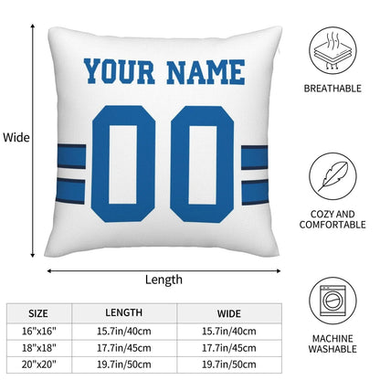 Custom Dallas Cowboys Pillow Decorative Throw Pillow Case - Print Personalized Football Team Fans Name & Number Birthday Gift Football Pillows