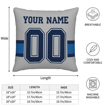 Custom Dallas Cowboys Pillow Decorative Throw Pillow Case - Print Personalized Football Team Fans Name & Number Birthday Gift Football Pillows