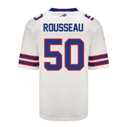 Buffalo  Bills #50 Greg Rousseau Game Jersey - White Stitched American Football Jerseys