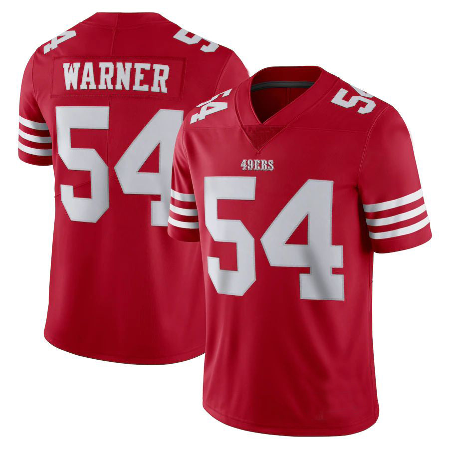 San Francisco 49ers 54 Fred Warner New Red Stitched American Football Jerseys 2022