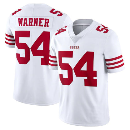 San Francisco 49ers 54 Fred Warner New San Francisco 49ers White Stitched American Football Jerseys 2022