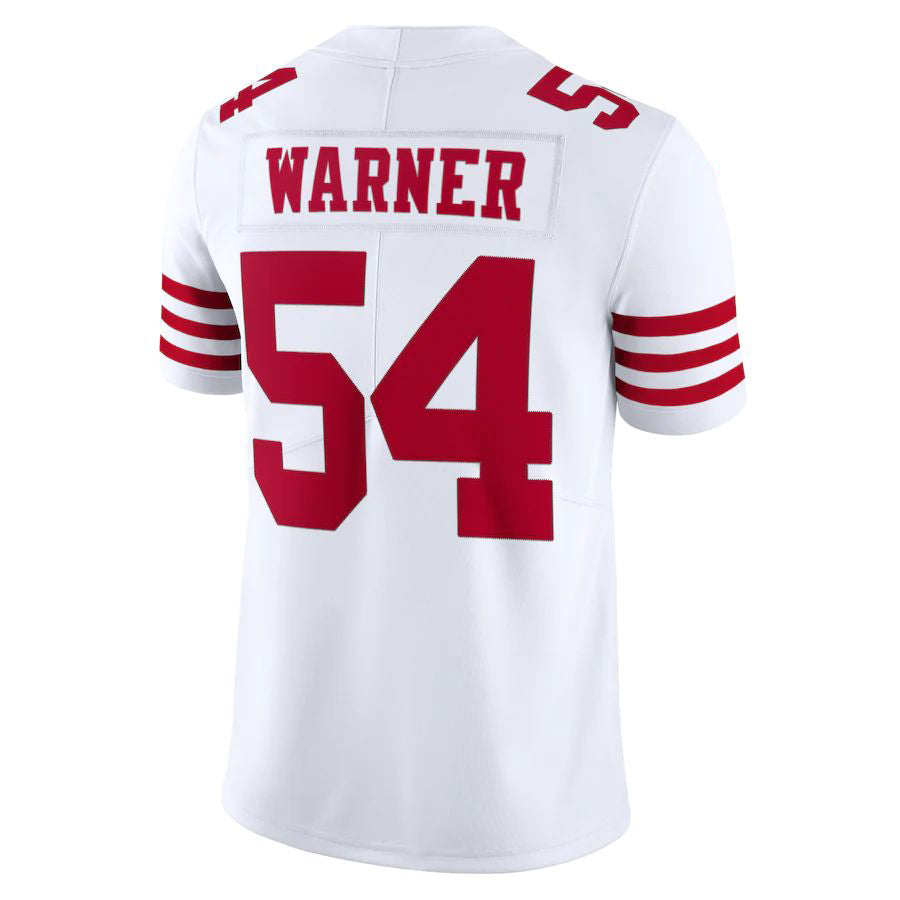 San Francisco 49ers 54 Fred Warner New San Francisco 49ers White Stitched American Football Jerseys 2022