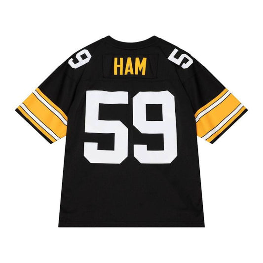 Pittsburgh Steelers #59 Jack Ham Black Mitchell & Ness Limited/Replica Stitched American Football Jerseys