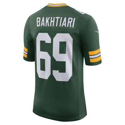 Green Bay PackersPackers #69 David Bakhtiari Green Home Limited Stitched American Football Jerseys