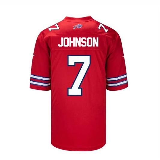 Buffalo  Bills #7 Taron Johnson Game Jersey - Red Football Jerseys