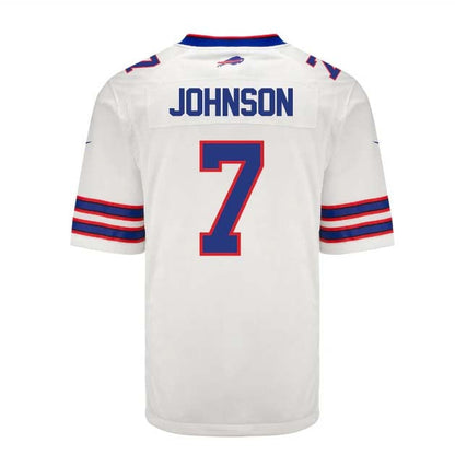 Buffalo  Bills #7 Taron Johnson Game Jersey - White Football Jerseys