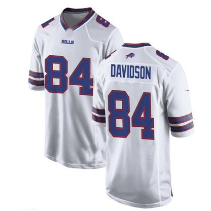 Buffalo  Bills #84 Zach Davidson WHITE Game Jersey American Stitched Football Jerseys