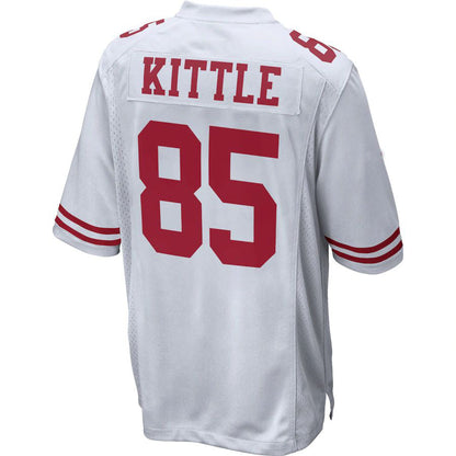 Football Jerseys San Francisco 49ers George Kittle Jersey Black Stitched Name And Number 85 George Kittle  Jersey White Stitched Name And Number 85