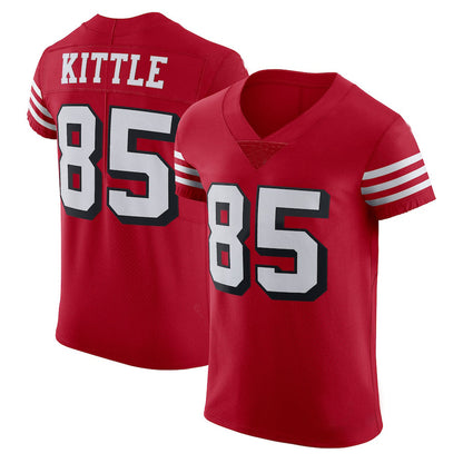 San Francisco 49ers #85 George Kittle New Red Black Stitched American Football Jerseys 2022