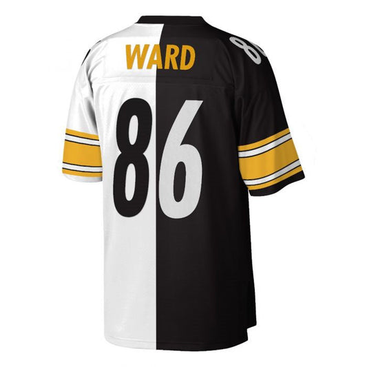 Pittsburgh Steelers #86 Hines Ward White/Black Mitchell & Ness Replica Limited Split Stitched American Football Jerseys