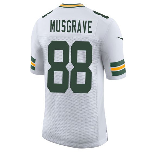 Green Bay PackersPackers #88 Luke Musgrave White Away Limited Stitched American Football Jerseys