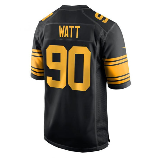 Pittsburgh Steelers #90 T.J. Watt Replica Color Rush Black Stitched American Football Jerseys