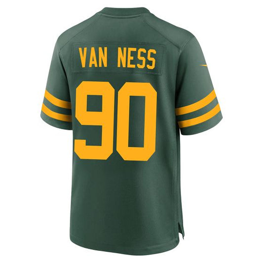 Green Bay PackersPackers #90 Van Ness 50s Green Classic Game Stitched American Football Jerseys