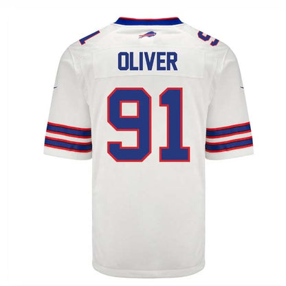 Buffalo  Bills #91 Ed Oliver Game Jersey - White Stitched American Football Jerseys