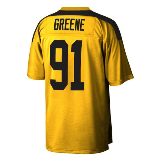 Pittsburgh Steelers #91 Kevin Greene Gold Mitchell & Ness Limited/Replica 1994 Stitched American Football Jerseys