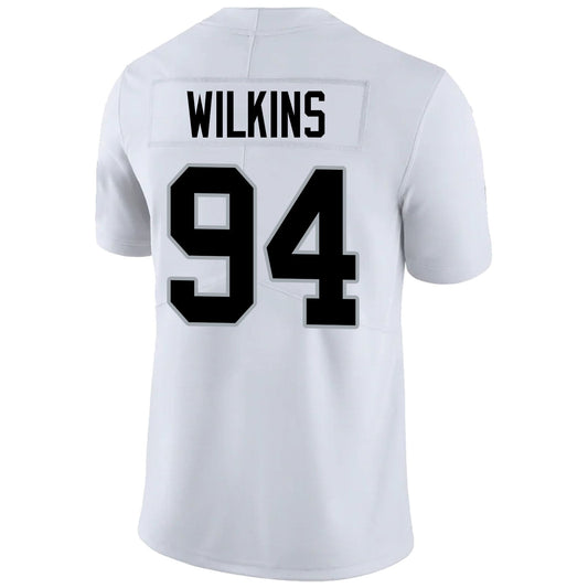 L.Raiders #94 Christian Wilkins White Retired Team Player Jersey Stitched American Football Jerseys