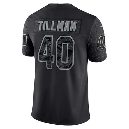 Arizona Cardinals #40 Pat Tillman Black Retired Player RFLCTV Limited Jersey Stitched American Football Jerseys