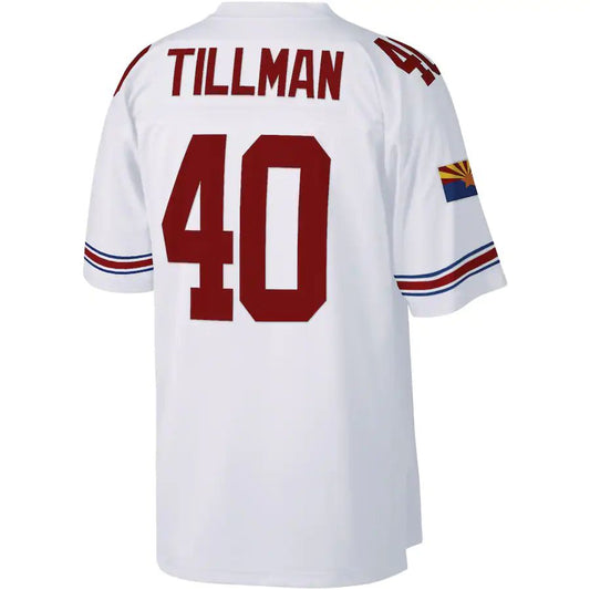 Arizona Cardinals #40 Pat Tillman Mitchell & Ness White Legacy Replica Jersey Stitched American Football Jerseys