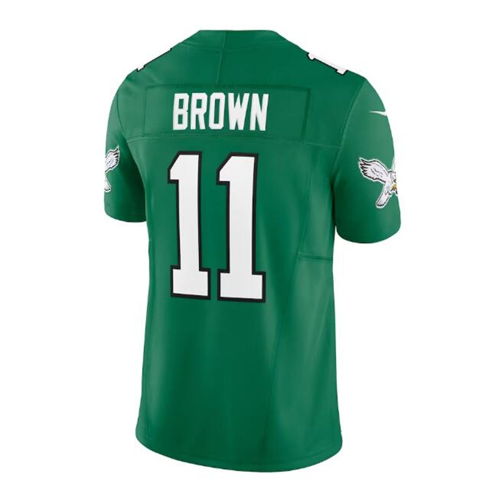 Philadelphia Eagles #11 A.J. Brown Alternate Vapor F.U.S.E. Limited Jersey - Kelly Green Stitched American Football Jerseys