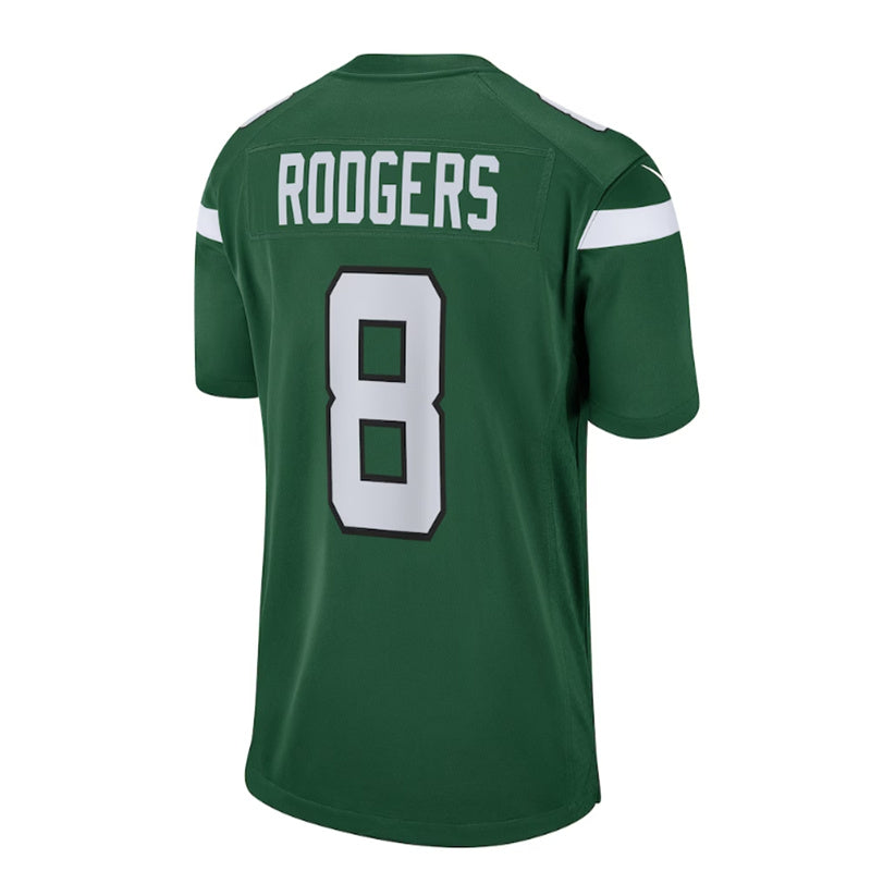 New York Jets #8 Aaron Rodgers Game Jersey - Gotham Green Stitched American Football Jerseys