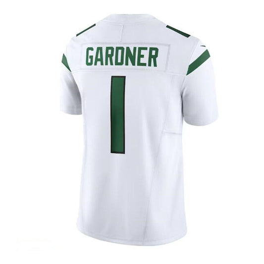 New York Jets #1 Ahmad Sauce Gardner Vapor F.U.S.E. Limited Jersey - White Stitched American Football Jerseys