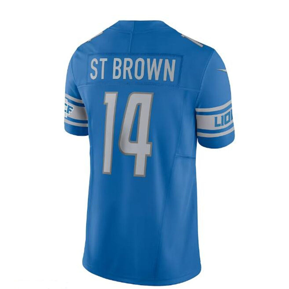 Detroit Lions #14 Amon-Ra St. Brown Vapor F.U.S.E. Limited Jersey - Blue Stitched American Football Jerseys