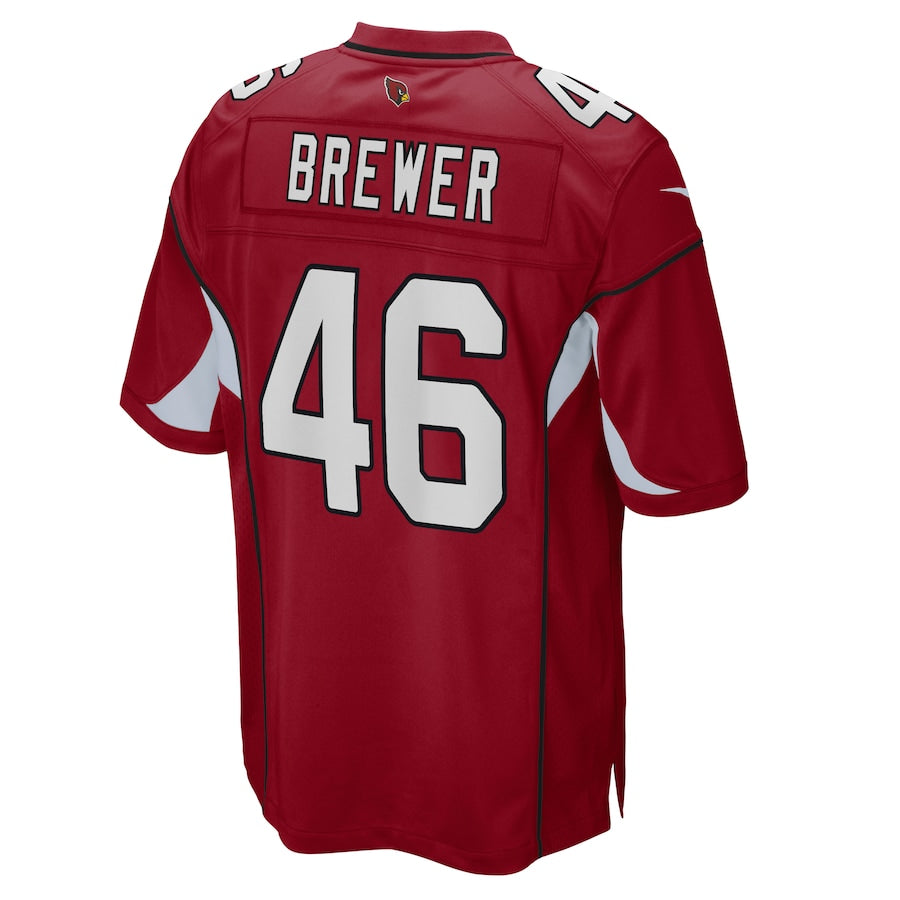 Arizona Cardinal #46 Aaron Brewer Cardinal Game Jersey Stitched American Football Jerseys