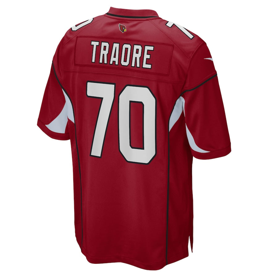 Arizona Cardinals #70 Badara Traore Cardinal Game Player Jersey Stitched American Football Jerseys