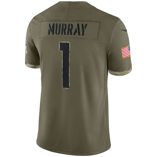 Arizona Cardinals #1 Kyler Murray Olive 2022 Salute To Service Limited Jersey Stitched American Football Jerseys