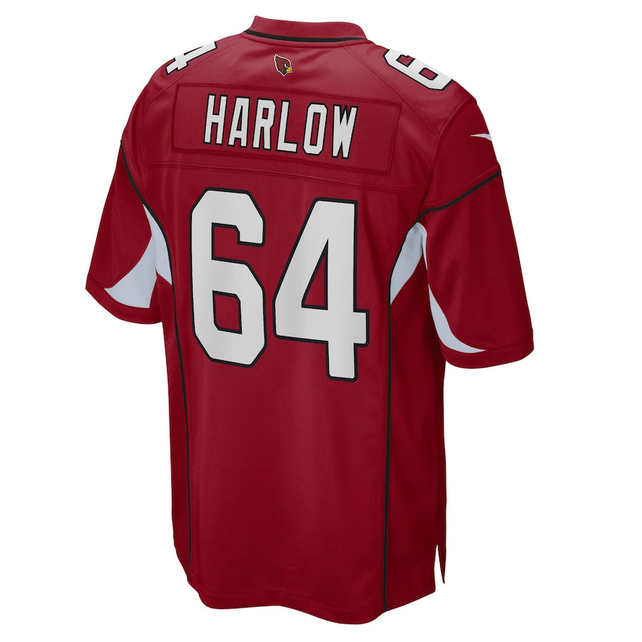 Arizona Cardinal #64 Sean Harlow Cardinal Game Jersey Stitched American Football Jerseys