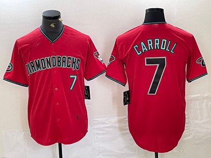 Arizona Diamondbacks #7 Corbin Carroll Red 2024 Cool Base Stitched Baseball Jersey