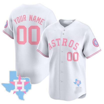 Custom Houston Astros Bubblegum Blue Vapor Premier Limited – All Stitched Baseball Jersey