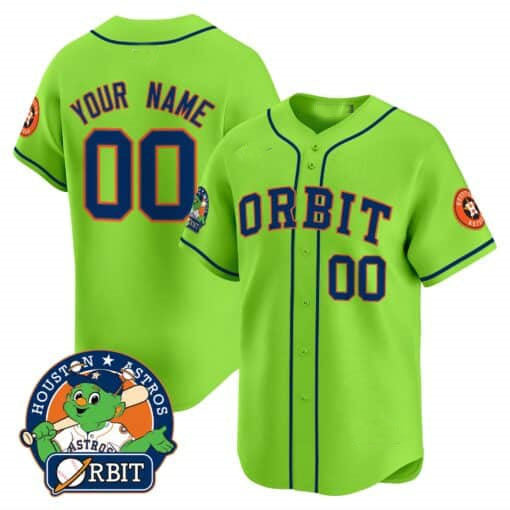 Custom Houston Astros Orbit Patch Vapor Premier Limited – All Stitched Baseball Jersey