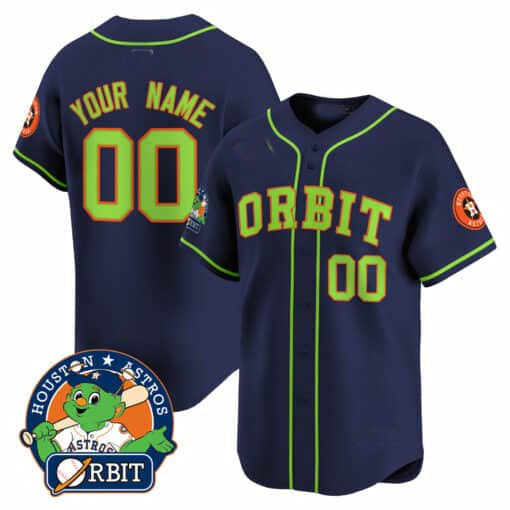 Custom Houston Astros Orbit Patch Vapor Premier Limited – All Stitched Baseball Jersey