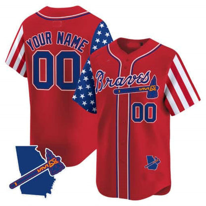 Custom Atlanta Braves 2024 Independence Day Vapor Premier Limited V2 – All Stitched Baseball Jersey