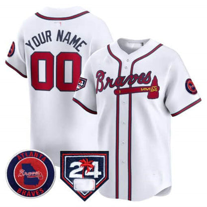 Custom Atlanta Braves 2024 Spring Training Patch Vapor Premier Limited – All Stitched Baseball Jersey