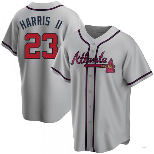 Atlanta Braves #23 Michael Harris II Gray Road Jersey Stitches Baseball Jerseys