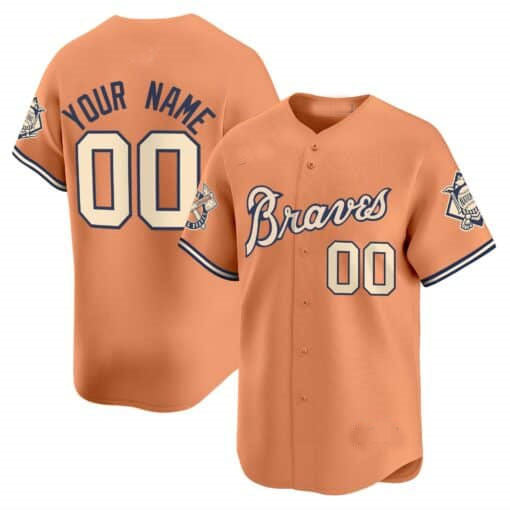 Custom Atlanta Braves Peaches n’ Cream Vapor Premier Limited – All Stitched Baseball Jersey