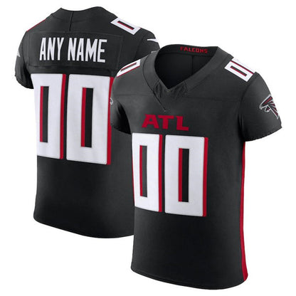 Custom A.Falcons Black Scarlet Vapor F.U.S.E. Elite  Jersey Stitched American Football Jerseys