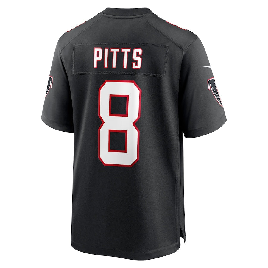 A.Falcons #8 Kyle Pitts Black Player Game Jersey Stitched American Football Jerseys