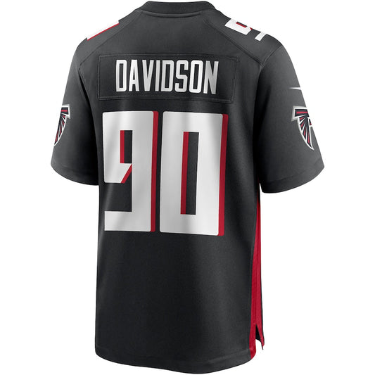 A.Falcons #90 Marlon Davidson Black Player Game Jersey Stitched American Football Jerseys