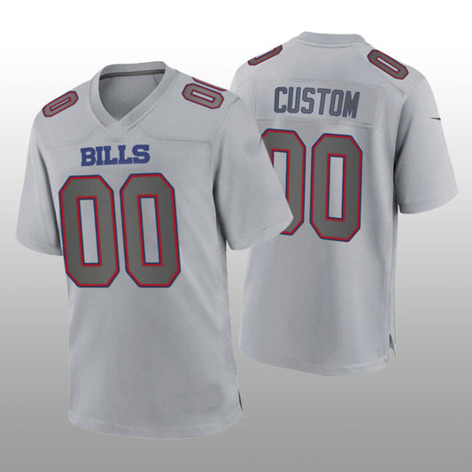 Custom Buffalo  Bills Gray Atmosphere Game Jersey Stitched Jersey Football Jerseys