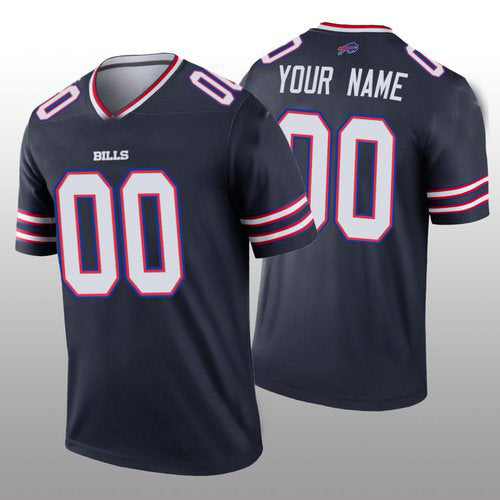 Custom Buffalo  Bills Navy Inverted Legend Jersey Stitched Jersey Football Jerseys