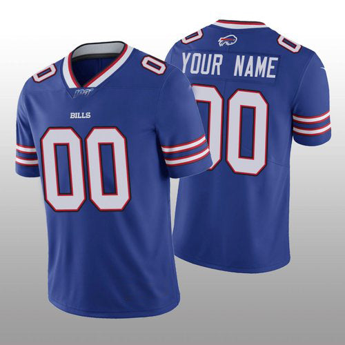 Custom Buffalo  Bills Royal Vapor Limited 100th Season Jersey Stitched Jersey Football Jerseys