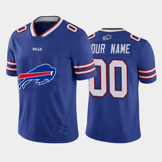 Custom Buffalo  Bills Royal Team Big Logo Vapor Untouchable Limited Jersey Stitched Jersey Football Jerseys