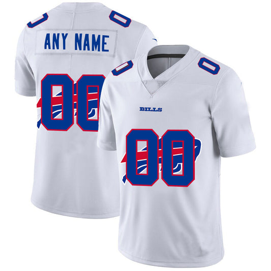 Custom Buffalo  Bills White Team Big Logo Vapor Untouchable Limited Jersey Stitched Jersey Football Jerseys