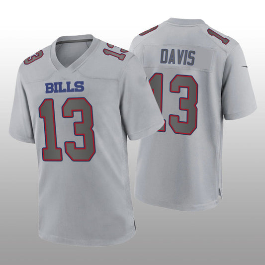 Buffalo  Bills #13 Gabriel Davis Gray Atmosphere Game Jersey Football Stitched American Jerseys