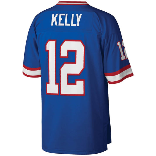 Buffalo  Bills #12 Jim Kelly Mitchell & Ness Royal 1990 Legacy Replica Jersey Football Stitched American Jerseys